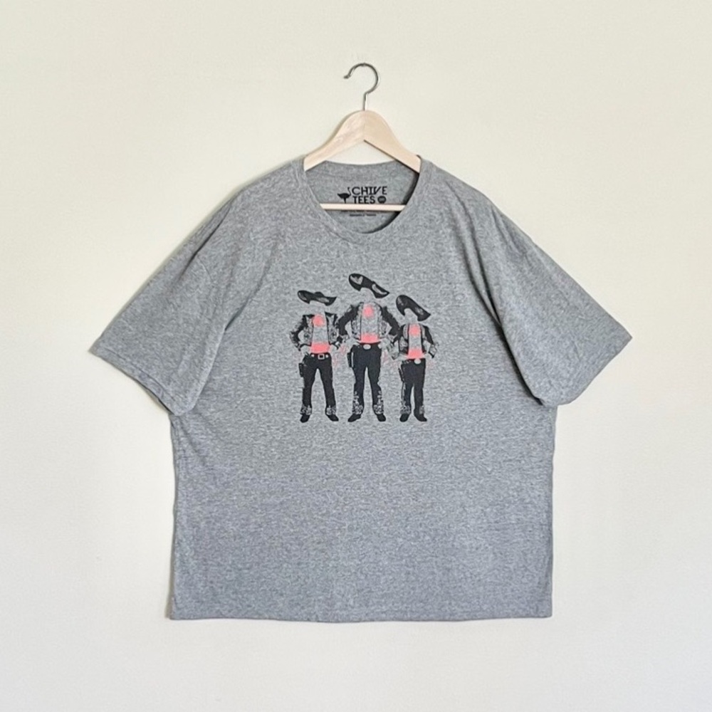 NEW The Chive Tres Amigos Movie Graphic Gray Tri-Blend T Shirt Adult 3XL